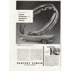 1958 Perfect Circle Piston Rings Ad "Since 1903"