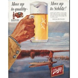 1958 Schlitz Beer Ad "Move up"