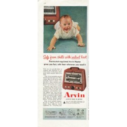 1958 Arvin Heater Ad "Safe from chills"