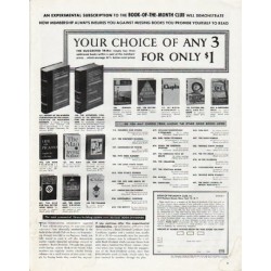 1965 Book-Of-The-Month Club Ad "Your choice of any 3"