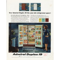 1965 Admiral Refrigerator Ad "old refrigerator space"