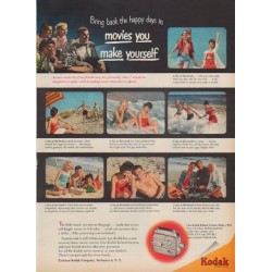 1950 Kodak Ad "Bring back the happy days in movies you make yourself"