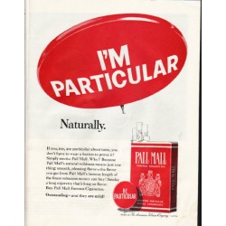 1965 Pall Mall Cigarettes Ad "I'm Particular"