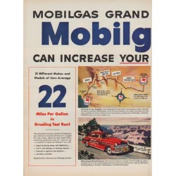 1950 Mobilgas Ad "Grand Canyon Run"