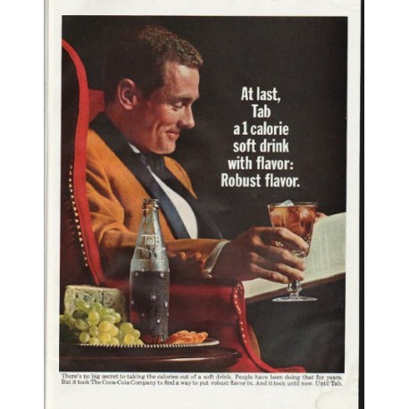 1965 Tab Soda Ad "At last"