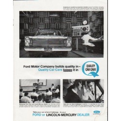 1965 Ford Motor Company Ad "builds quality"