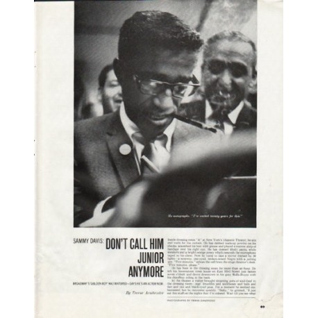 1965 Sammy Davis Article "Don't call him Junior"