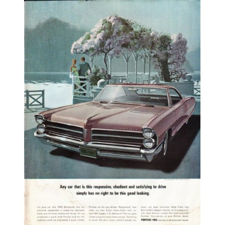 1965 Pontiac Bonneville Ad "good looking" ~ (model year 1965)