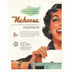 1956 Nekoosa Paper Ad "great names"