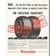 1956 Firestone Tire Ad "The Firestone Transport"
