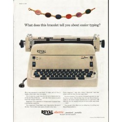 1956 Royal Typewriter Ad "this bracelet"