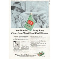 1956 Vicks Nasal Spray Ad "New Wonder"