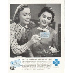 1956 Blue Cross Ad "You'll like working here"