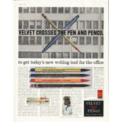 1956 American Pencil Company Ad "Velvet Crossed"