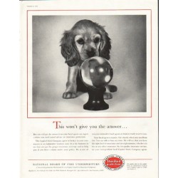 1956 National Board of Fire Underwriters Ad "the answer"