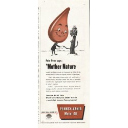 1956 Pennsylvania Motor Oil Ad "Pete Penn"