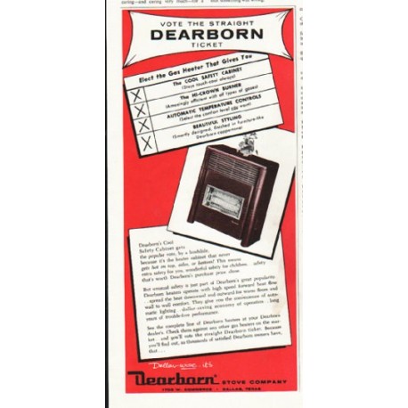 1956 Dearborn Stove Ad "Vote the straight"