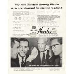 1956 Norelco Shaver Ad "Rotary Blades"