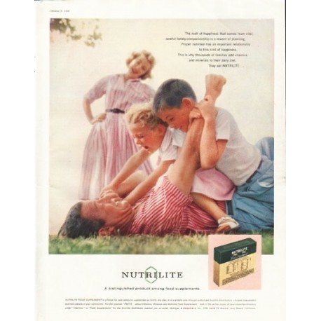 1956 Nutrilite Ad "rush of happiness"