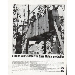 1965 Massachusetts Mutual Life Insurance Ad "man's castle"