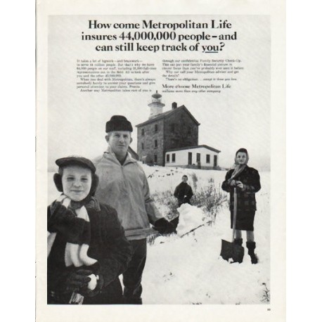 1965 Metropolitan Life Ad "keep track of you"