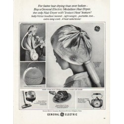 1965 General Electric Ad "faster hair drying"