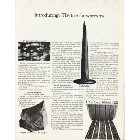 1965 U.S. Royal Master Tire Ad "worriers"