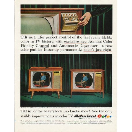 1965 Admiral Television Ad "Tilt out"