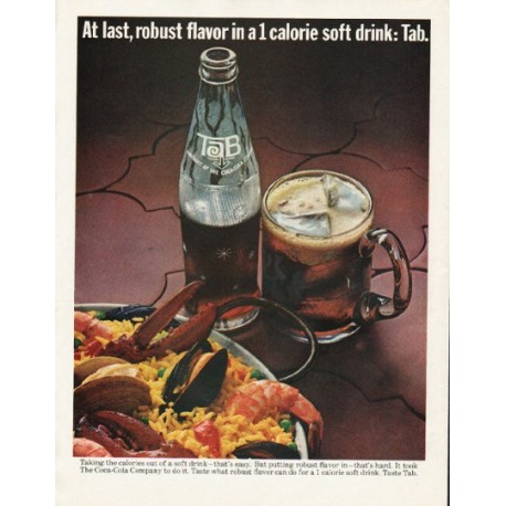 1965 Tab Soda Ad "robust flavor"