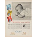 1950 Gerber's Baby Foods Ad "The Big Three for your Small One"