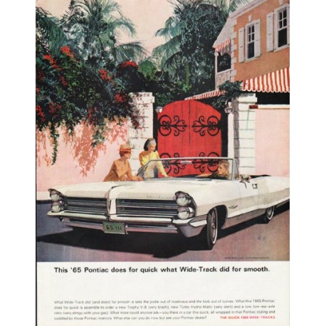 1965 Pontiac Bonneville Ad "does for quick" ~ (model year 1965)