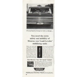 1965 Monroe Shock Absorber Ad "haul a troop"