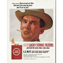 1965 Lucky Strike Cigarettes Ad "eat my hat"