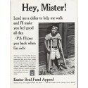 1965 Easter Seal Fund Ad "Hey, Mister"