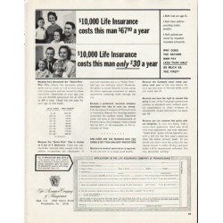 1965 Life Assurance Company Ad "$10,000 Life Insurance"