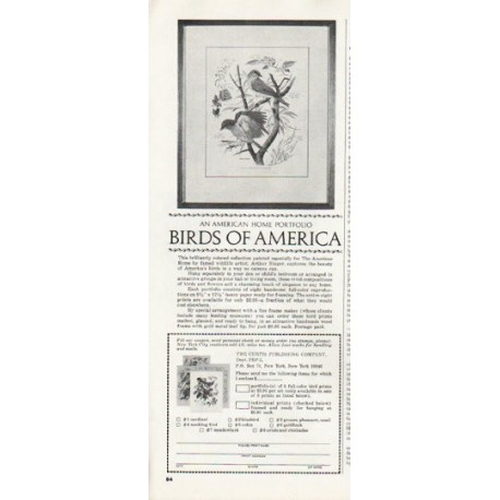 1965 Birds of America Ad "Arthur Singer"