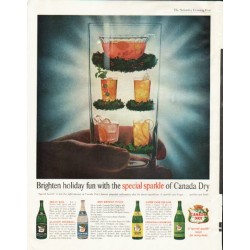 1961 Canada Dry Ad "holiday fun"