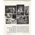 1961 American Home Magazine Ad "it belongs"