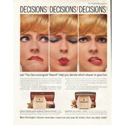 1961 Remington Shaver Ad "Decisions"