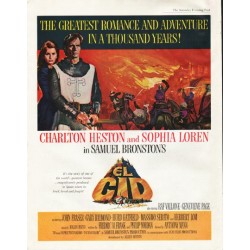 1961 El Cid Ad ~ Charlton Heston and Sophia Loren