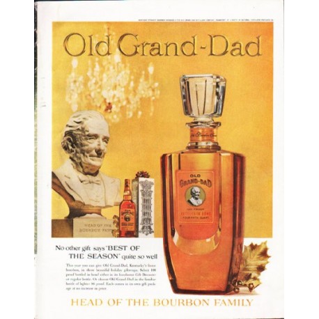 1961 Old Grand-Dad Ad "No other gift"