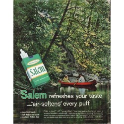 1961 Salem Cigarettes Ad "air-softens"