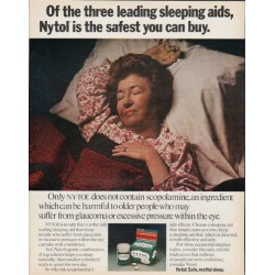 1972 Nytol Ad "three leading sleep aids"