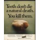 1972 Crest Toothpaste Ad "Teeth don't die"