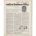 1972 Duraclean International Ad "retire before fifty"