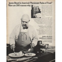 1972 James Beard's American Cookery Ad "Pasha of Food"