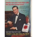 1950 Lucky Strike Ad "Scientific tests prove Lucky Strike milder"