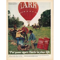 1972 Lark Cigarettes Ad "more flavor"