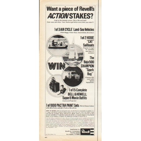 1972 Revell Ad "Actionstakes"