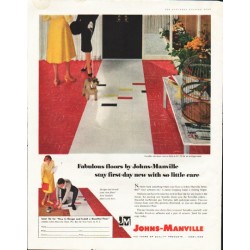 1958 Johns-Manville Floors Ad "Fabulous floors"